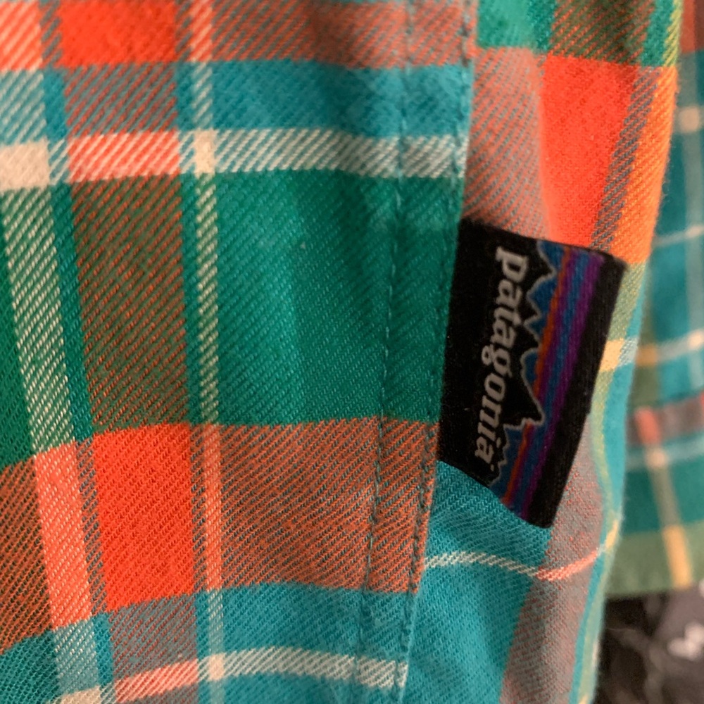 Patagonia Organic Cotton Mens Vibrant Plaid Button-Down Shirt Gorgeous XL - Picture 4 of 6